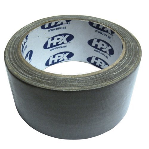 Textile adhesive tape, silver, 10mx50mm