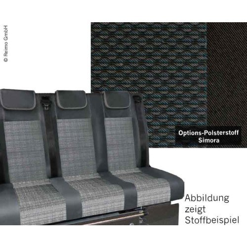 Sleeping bench VW T6 Trio Style V3000 Gr.10 3-seater Simora T6 heat exchanger