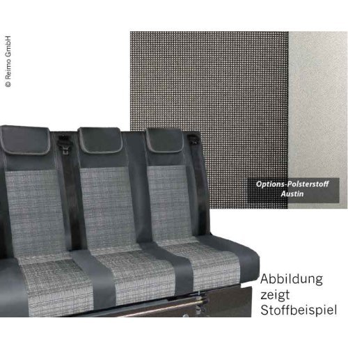 Sleeping bench VW T5 Trio Style V3000 size 10 3-seater Austin T5 2 heat exchange