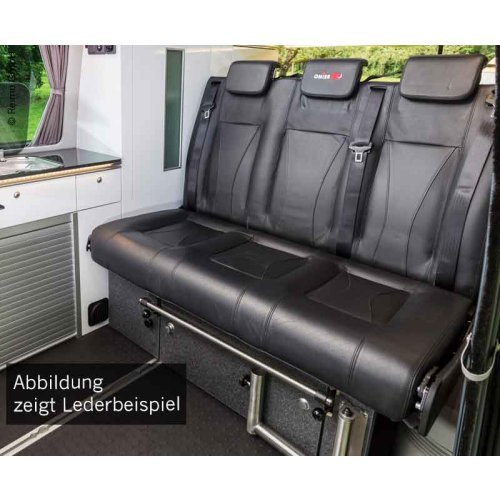 Sleeping bench VW T6/5 Weekender Plus V3000 size 14 3-seater, leather 2fbg. right.