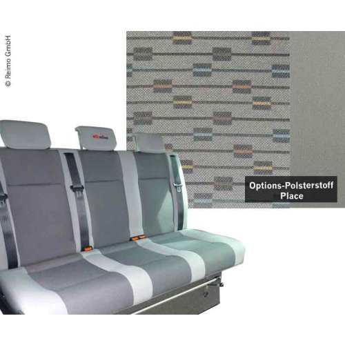 VW T5 rock and roll bed Variotech 3000, size 17, three-seater, Place T5