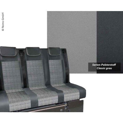 Sleeping bench VW T6/5 Trio Style V3000 size 8 3-seater upholstery Classic grey