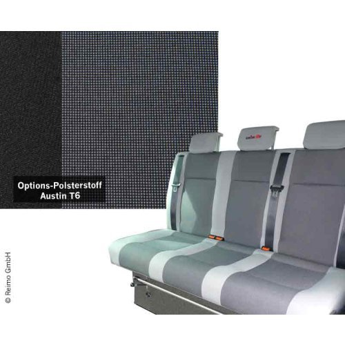 Sleeping bench VW T6 V3100 size 14 rigid,3-seater,pad Austin T6 2fbg. right side