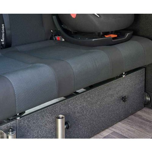 Front cover sleeping bench VW T6/5 V3100 rigid size 17 decor basalt mounted