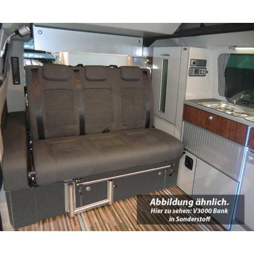 Sleeping bench Ford Custom V3000 size 10 3-seater, upholstery Classic grey 2 col