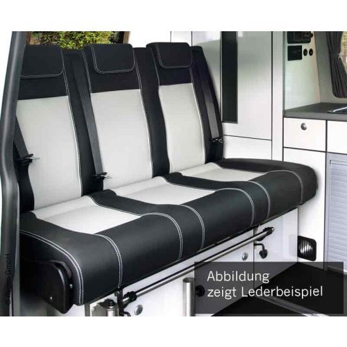 Sleeping bench Ford Cutom KR. V3000 size 8 3-seater upholstery leather 2-coloure