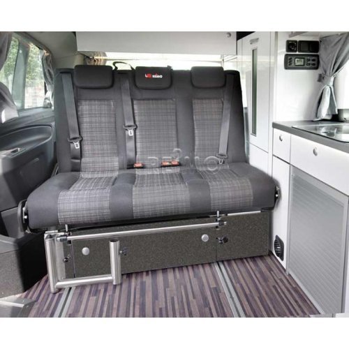 Sleeping bench Merc. Vito LR 2015 V3000 size 8 3-seater, fabric Classic grey 2fb