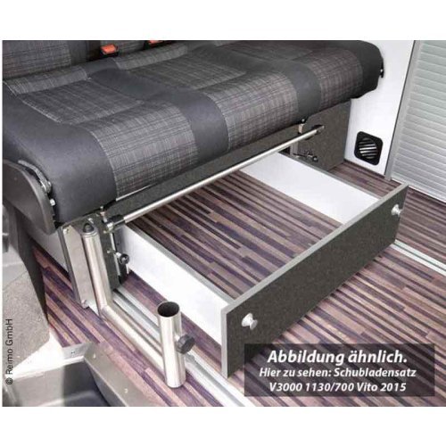 Drawer Rock and Roll Bed Merc. Vito V3000 Size 17 Weekender, Basalt, Assembled