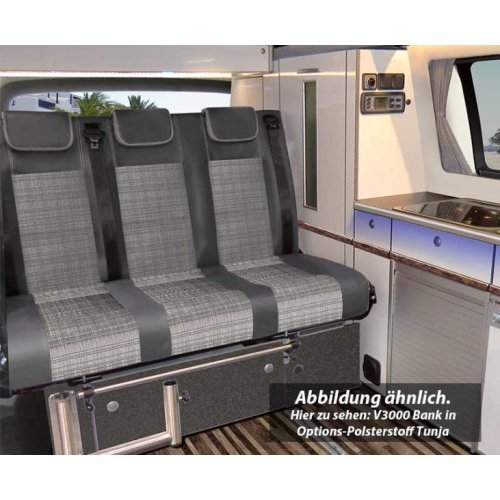 Sleeping bench Merc. Vito LR 2015 V3000 size 14 3-seater upholstery Classic Grey