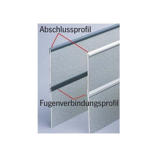 Connection profile dark grey for 3mm cladding panels