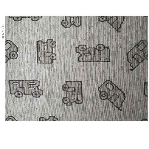 Living room carpet 50x150cm grey, pattern, 45% polyester/55% cotton