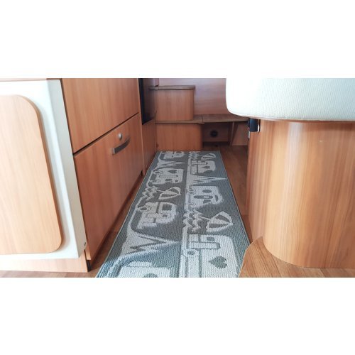 Living room carpet 50x150cm dark grey, polyester/TPR