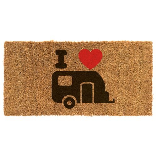 Coconut mat 50x25cm - with print "caravan"