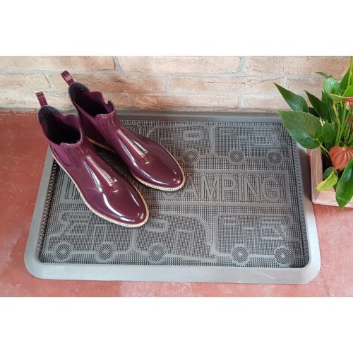 Rubber shoe drip trays, grey