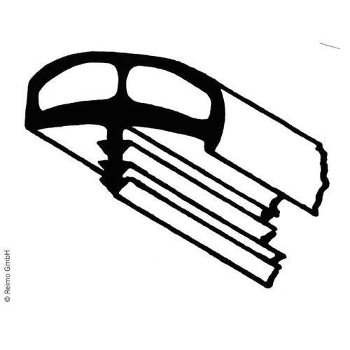 padded edging - 15 mm dark grey