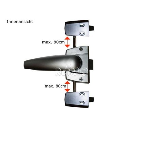Toilet lock with 3-point locking - chrome glossy