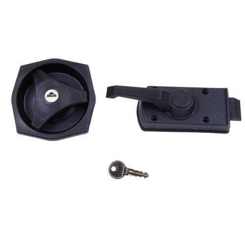 Caravan door lock for wall thickness 25 - 35 mm - Black