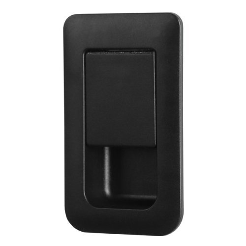 Snap lock 36 x 59 mm for door thicknesses 12 - 18 mm - Matt Black