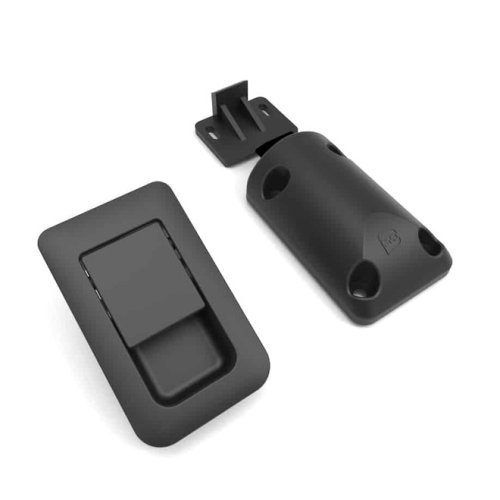 Snap lock 36 x 59 mm for door thicknesses 12 - 18 mm - Matt Black