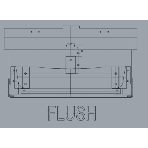 Snap lock 36 x 59 mm for door thicknesses 12 - 18 mm - Matt Black