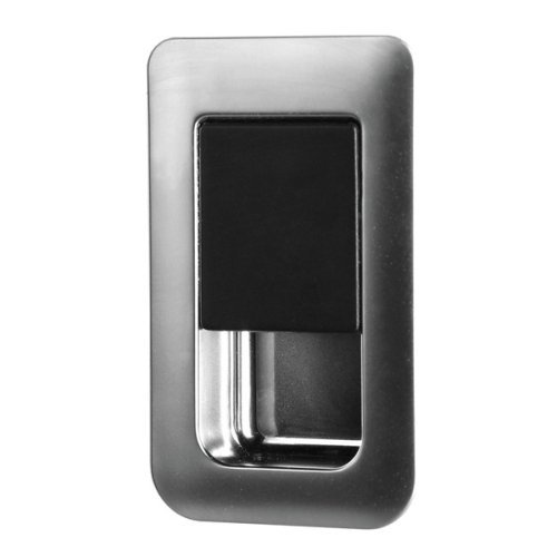 Snap lock 36 x 59 mm for door thicknesses 12 - 18 mm - Matt Chrome / Black