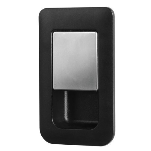 Snap lock 36 x 59 mm for door thicknesses 12 - 18 mm - Matt Black / Chrome