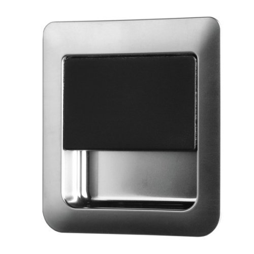 Snap lock 55 x 59 mm for door thicknesses 12 - 18 mm - Matt Chrome / Black