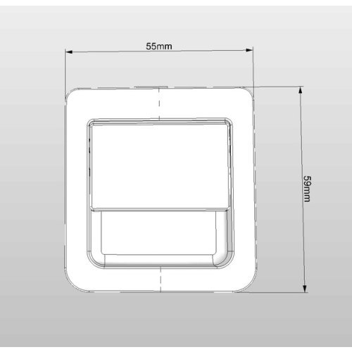 Snap lock 55 x 59 mm for door thicknesses 12 - 18 mm - Matt Chrome / Black