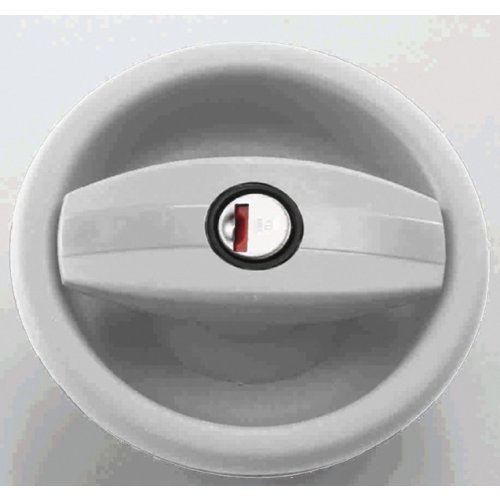 Door lock CARAVAN right, without cylinder and key, black/white