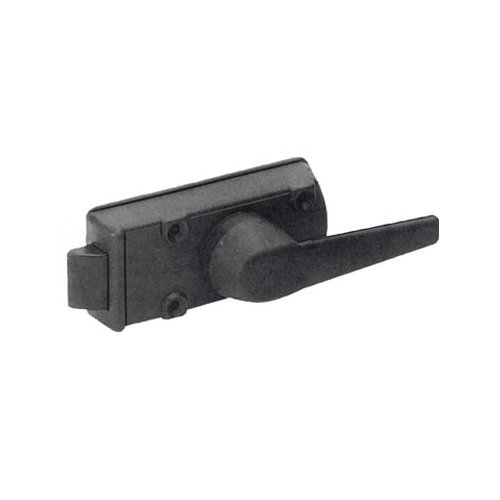 Door lock CARAVAN right, without cylinder and key, black/white