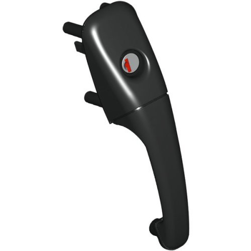 Exterior grip for motor-homes and caravans right, without cylinder and key, blac