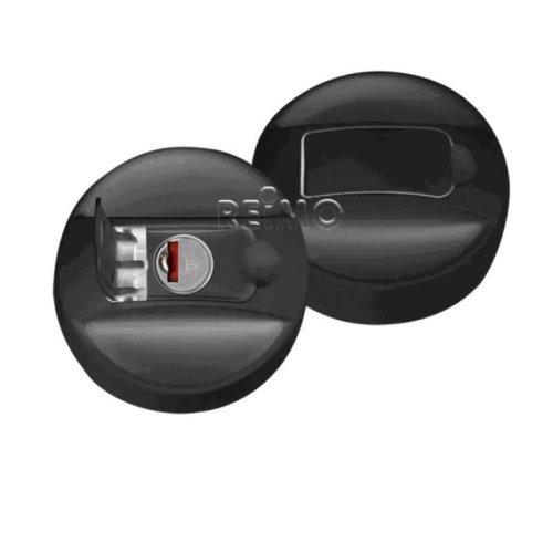 Tank lock with locking flap, black