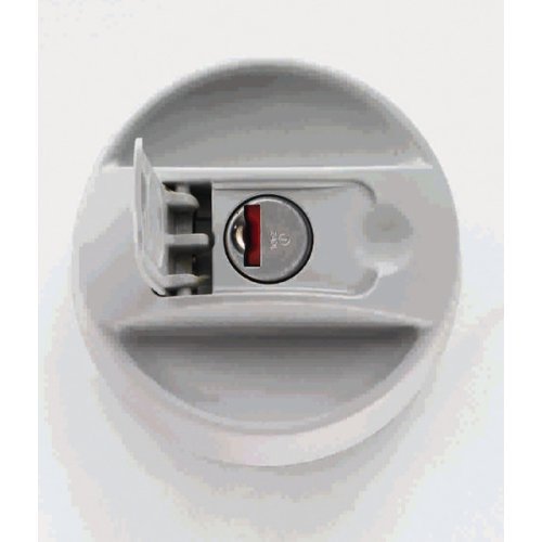Tank lock with locking flap, white