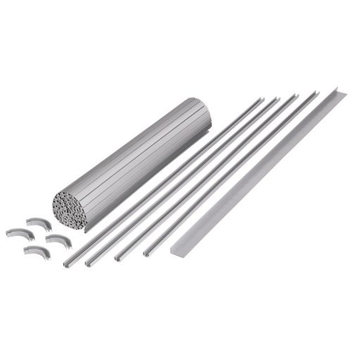 Rolling shutter door complete set - Silver