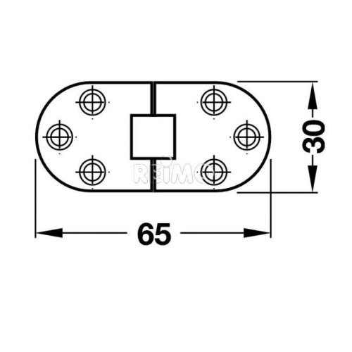 Folding table hinge brass matt