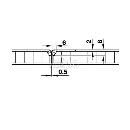 Folding table hinge brass matt