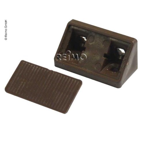 Furniture connector with cap, light brown. Loose, unpacked goods