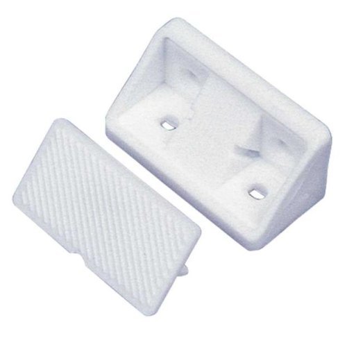 Furniture connector with cap, white. Loose, unpacked goods