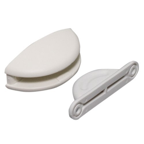 Door stop white plastic 2 pcs.