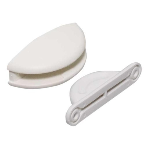 Door stop 1 piece white plastic