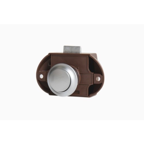 Push Lock lock - matt chrome - complete set - 1 piece