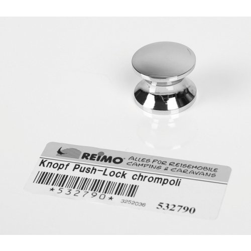 Push Lock - spare button chrome polished