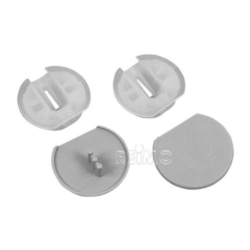 Pot connector in medium grey
