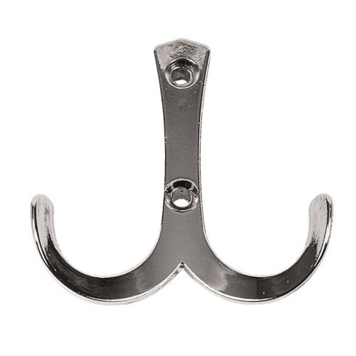 Coat hook double, chrome-plated