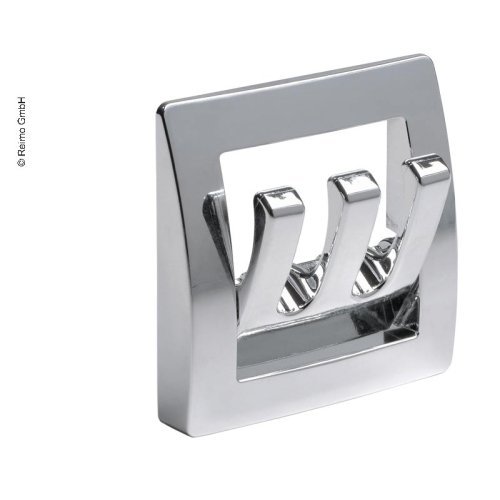 Wardrobe hook plastic, colour chrome 1 pc. loose
