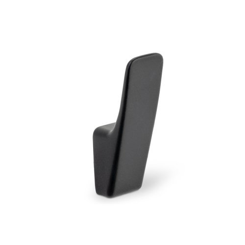 Single coat hook metal black angular, not foldable