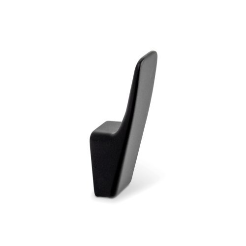 Single coat hook metal black angular, not foldable