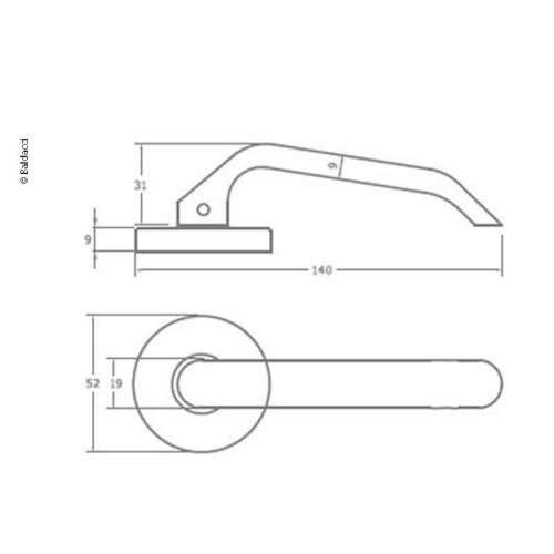 Door handle chrome V1786