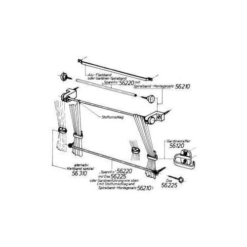 Spiral Belt Mounting Set light grey