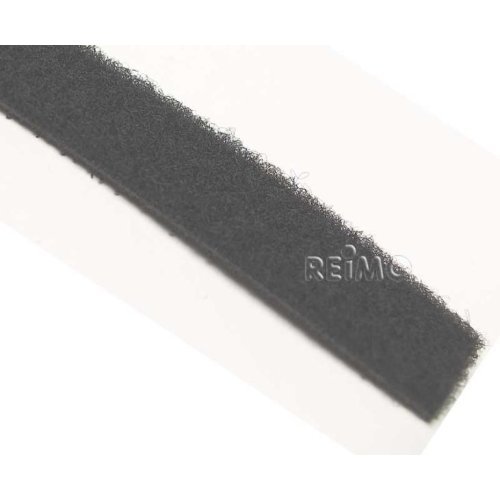 Velcro tape fleece share - 10 mm width - gray - 5 m